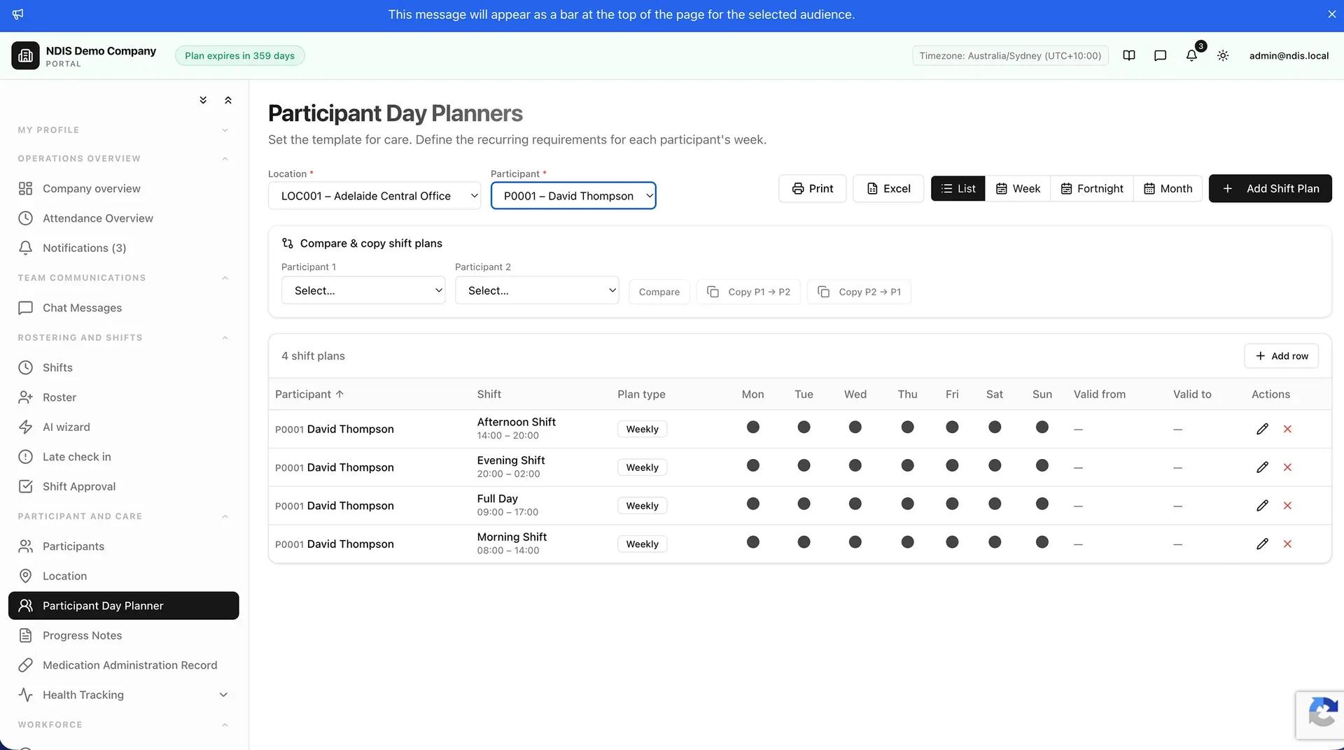 Participant Management